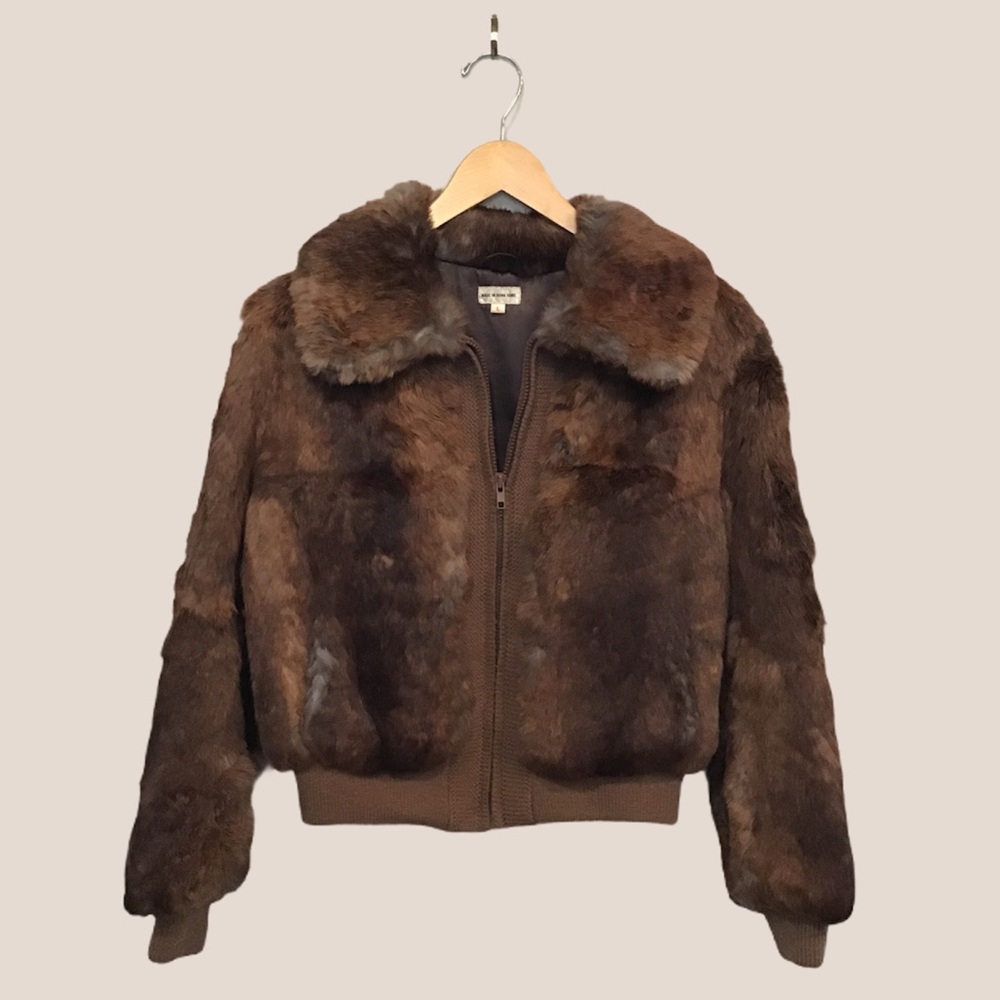 Fur bomber jacket